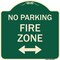 Signmission Fire Zone with Bidirectional Arrow Heavy-Gauge Aluminum Architectural Sign, 18" x 18", G-1818-23969 A-DES-G-1818-23969 - alternate 1